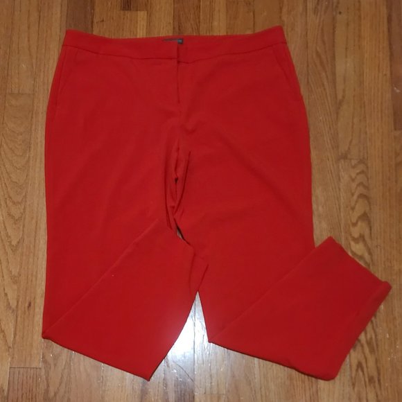 Vince Camuto Bright Red Cropped Ankle Dress Pants Size 14 - Picture 3 of 7